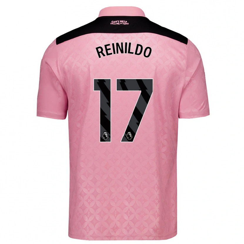 Danxen Kinder Reinildo Mandava #17 Hellrosa Schwarz Auswärtstrikot Trikot 2026/27 T-Shirt