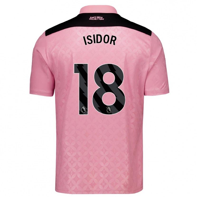 Danxen Kinder Wilson Isidor #18 Hellrosa Schwarz Auswärtstrikot Trikot 2026/27 T-Shirt