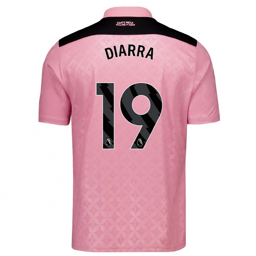 Danxen Kinder Habib Diarra #19 Hellrosa Schwarz Auswärtstrikot Trikot 2026/27 T-Shirt