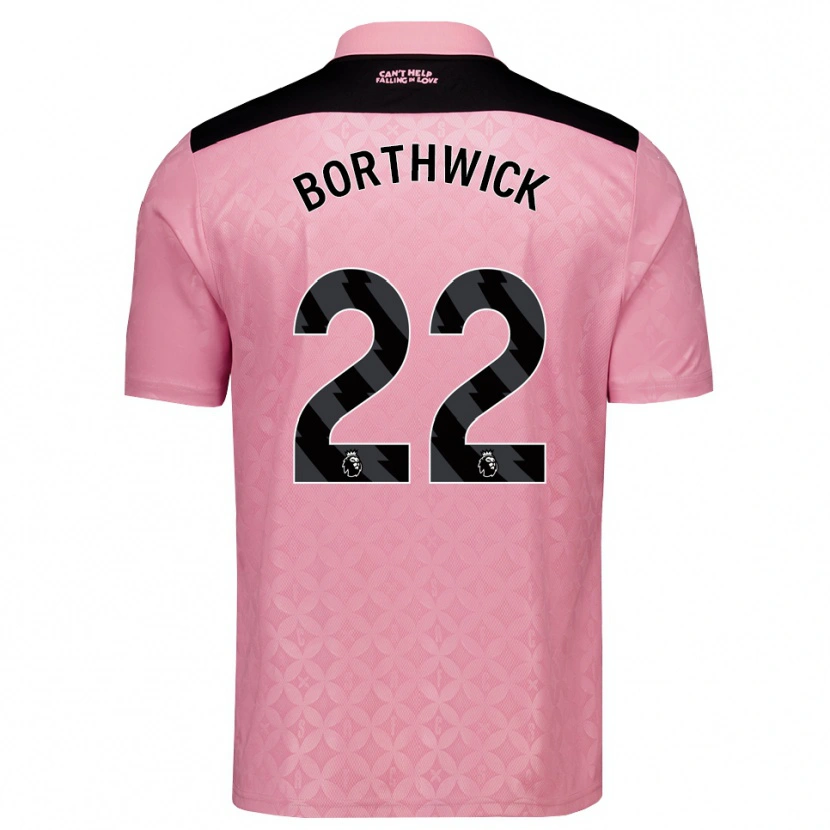 Danxen Kinder Megan Borthwick #22 Hellrosa Schwarz Auswärtstrikot Trikot 2026/27 T-Shirt