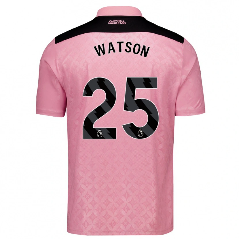 Danxen Kinder Katy Watson #25 Hellrosa Schwarz Auswärtstrikot Trikot 2026/27 T-Shirt