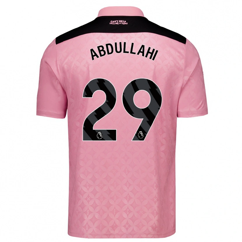 Danxen Kinder Ahmed Abdullahi #29 Hellrosa Schwarz Auswärtstrikot Trikot 2026/27 T-Shirt