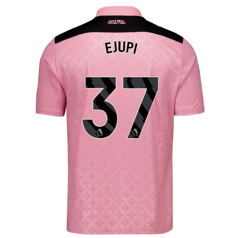 Danxen Kinder Elizabeta Ejupi #37 Hellrosa Schwarz Auswärtstrikot Trikot 2026/27 T-Shirt
