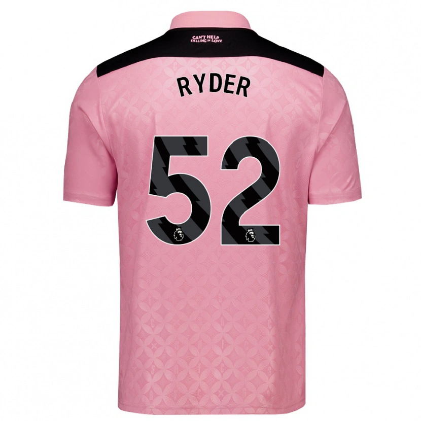 Danxen Kinder Joe Ryder #52 Hellrosa Schwarz Auswärtstrikot Trikot 2026/27 T-Shirt