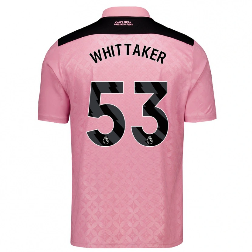 Danxen Kinder Jack Whittaker #53 Hellrosa Schwarz Auswärtstrikot Trikot 2026/27 T-Shirt