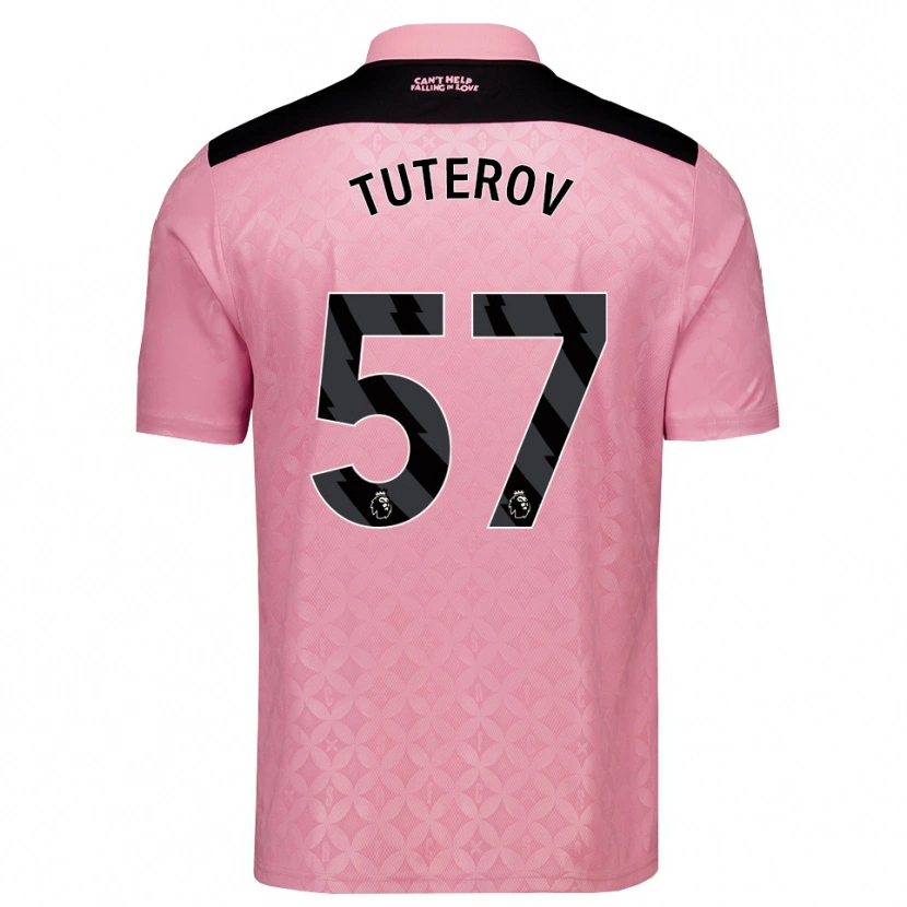 Danxen Kinder Timur Tuterov #57 Hellrosa Schwarz Auswärtstrikot Trikot 2026/27 T-Shirt