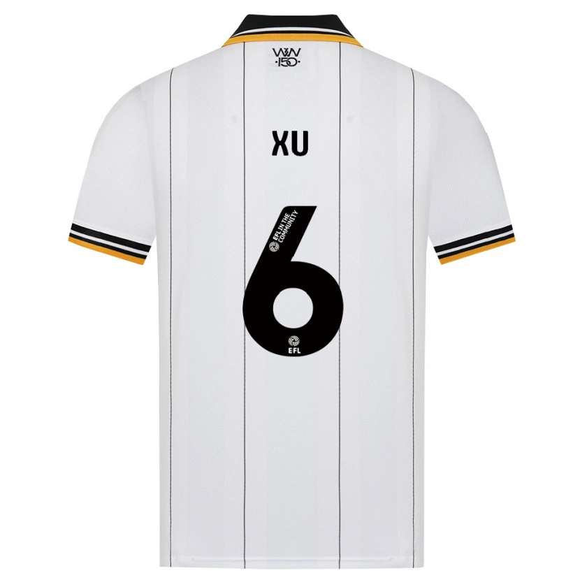 Danxen Kinder Bin Xu #6 Orange Weiß Schwarz Auswärtstrikot Trikot 2026/27 T-Shirt