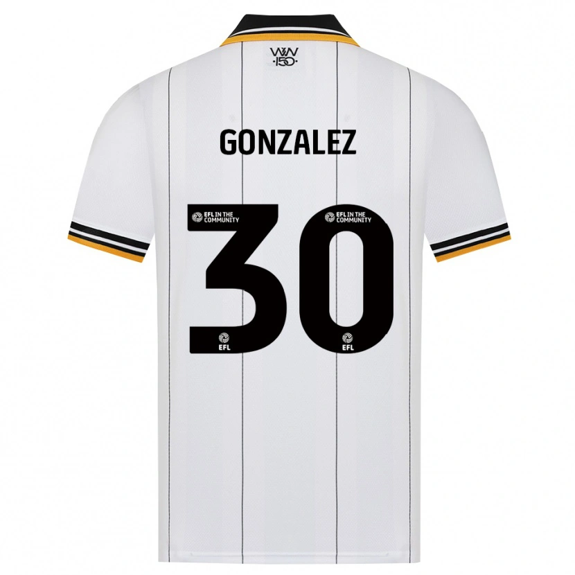 Danxen Kinder Enso González #30 Orange Weiß Schwarz Auswärtstrikot Trikot 2026/27 T-Shirt