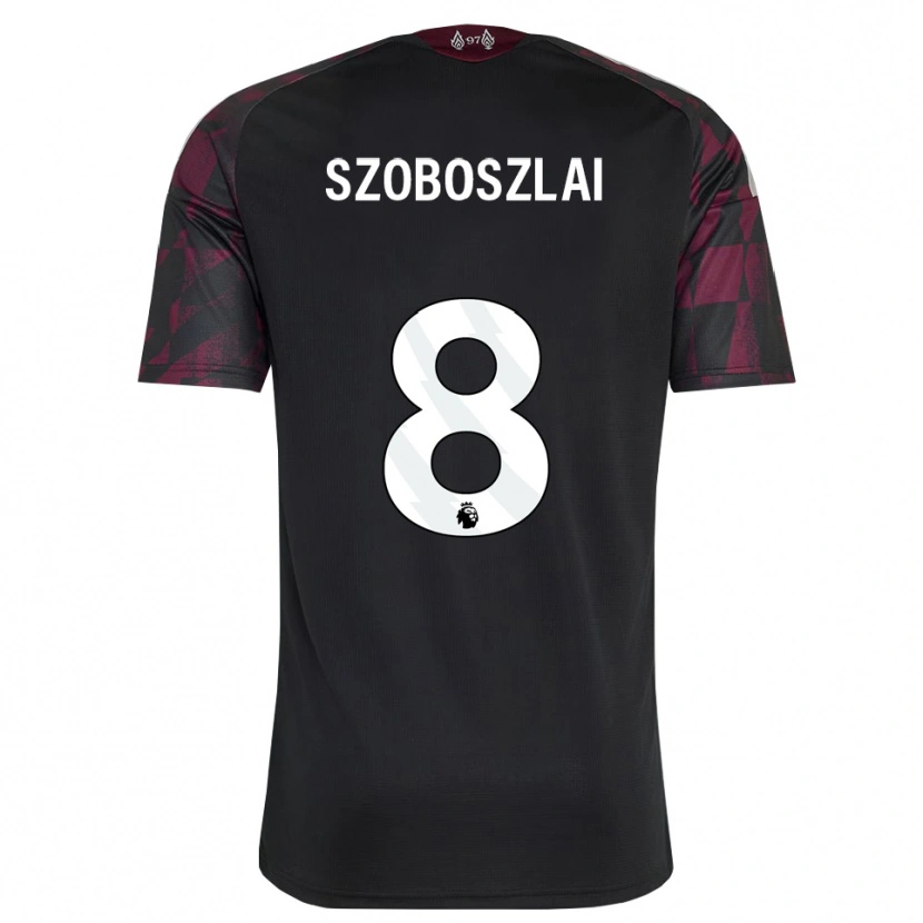 Danxen Kinder Dominik Szoboszlai #8 Schwarz Weiß Violett Ausweichtrikot Trikot 2026/27 T-Shirt