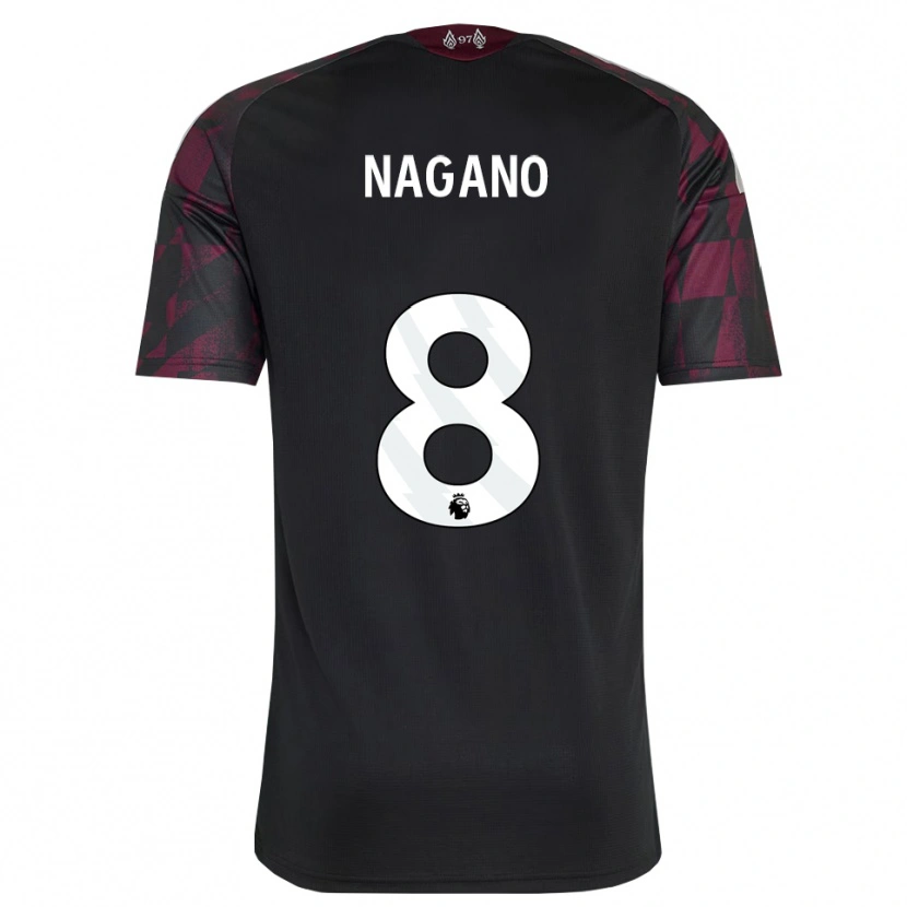 Danxen Kinder Fūka Nagano #8 Schwarz Weiß Violett Ausweichtrikot Trikot 2026/27 T-Shirt