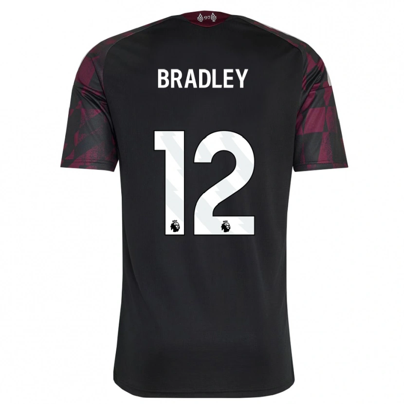 Danxen Kinder Conor Bradley #12 Schwarz Weiß Violett Ausweichtrikot Trikot 2026/27 T-Shirt