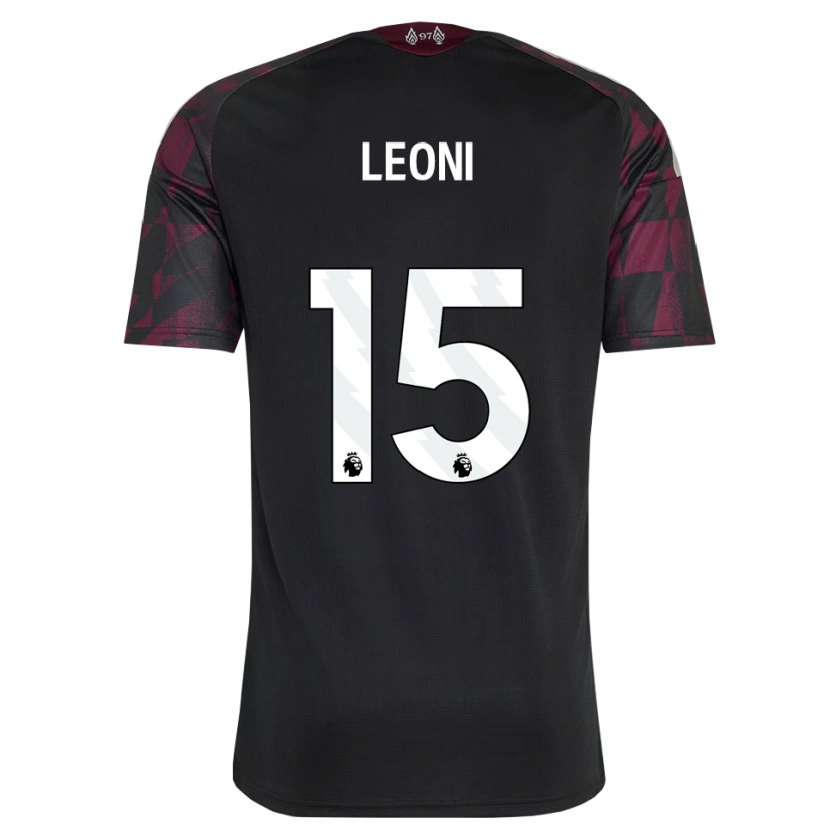 Danxen Kinder Giovanni Leoni #15 Schwarz Weiß Violett Ausweichtrikot Trikot 2026/27 T-Shirt
