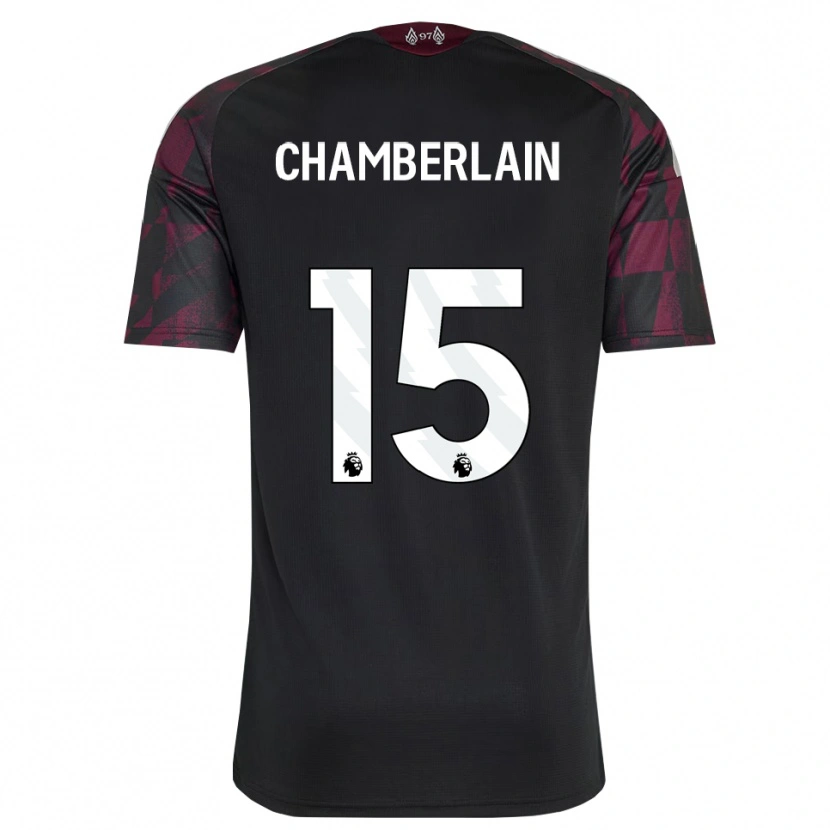 Danxen Kinder Alex Oxlade Chamberlain #15 Schwarz Weiß Violett Ausweichtrikot Trikot 2026/27 T-Shirt