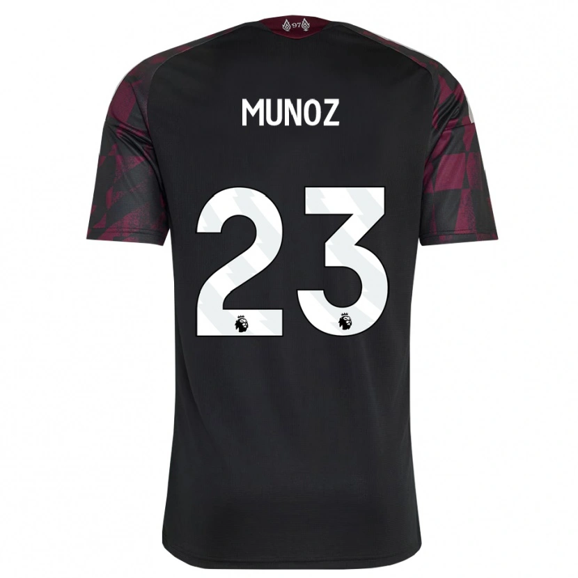Danxen Kinder Víctor Muñoz #23 Schwarz Weiß Violett Ausweichtrikot Trikot 2026/27 T-Shirt