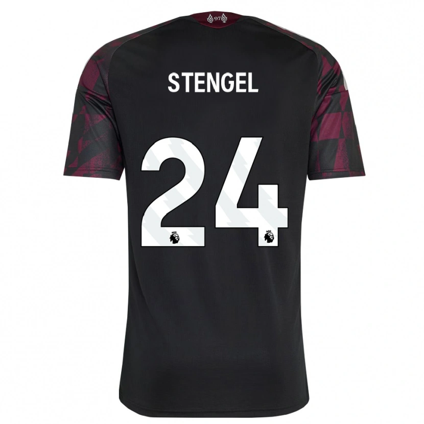 Danxen Kinder Katie Stengel #24 Schwarz Weiß Violett Ausweichtrikot Trikot 2026/27 T-Shirt