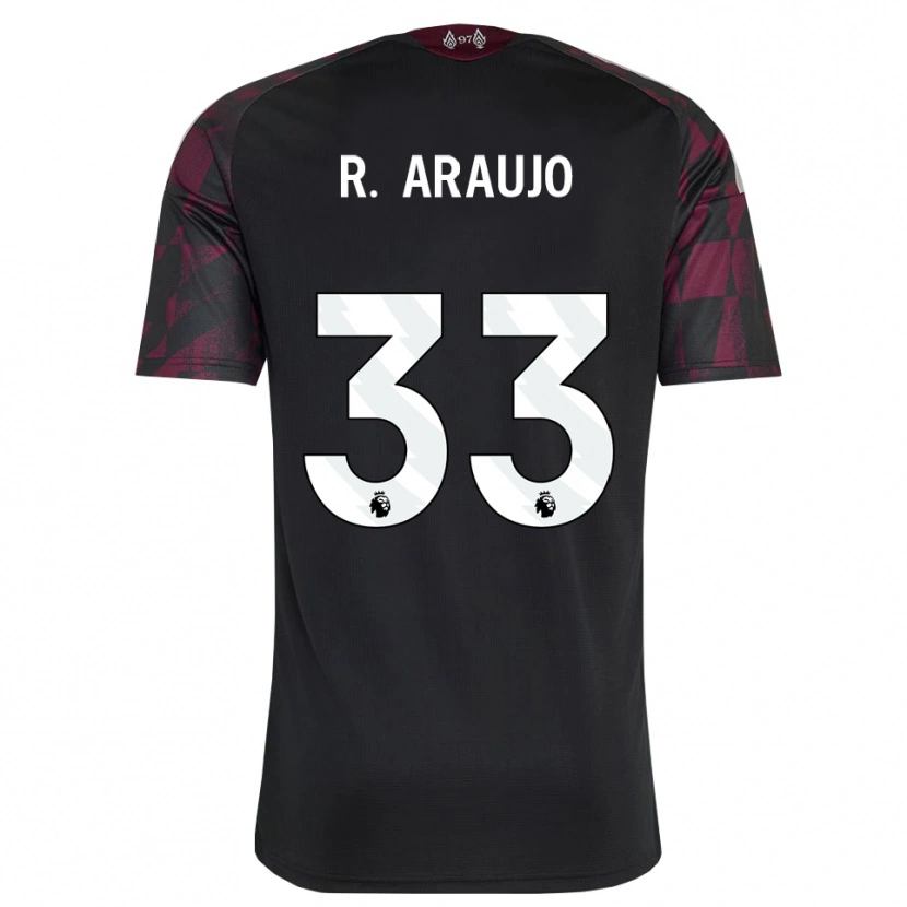 Danxen Kinder Ronald Araujo #33 Schwarz Weiß Violett Ausweichtrikot Trikot 2026/27 T-Shirt