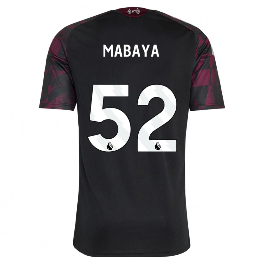 Danxen Kinder Isaac Mabaya #52 Schwarz Weiß Violett Ausweichtrikot Trikot 2026/27 T-Shirt