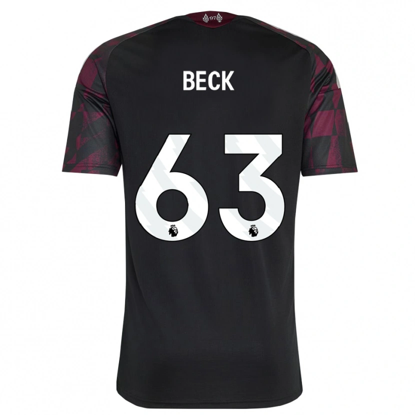Danxen Kinder Owen Beck #63 Schwarz Weiß Violett Ausweichtrikot Trikot 2026/27 T-Shirt