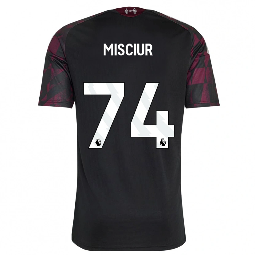 Danxen Kinder Kornel Misciur #74 Schwarz Weiß Violett Ausweichtrikot Trikot 2026/27 T-Shirt