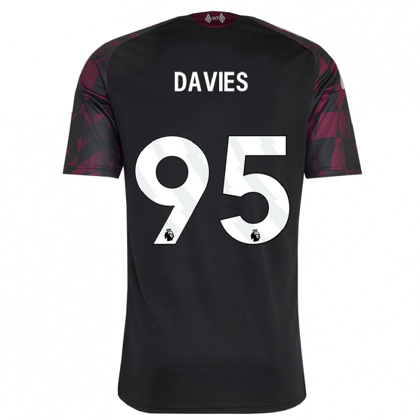 Danxen Kinder Harvey Davies #95 Schwarz Weiß Violett Ausweichtrikot Trikot 2026/27 T-Shirt