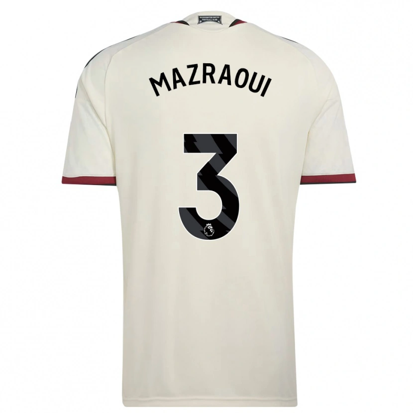 Danxen Kinder Noussair Mazraoui #3 Beige Schwarz Rot Ausweichtrikot Trikot 2026/27 T-Shirt