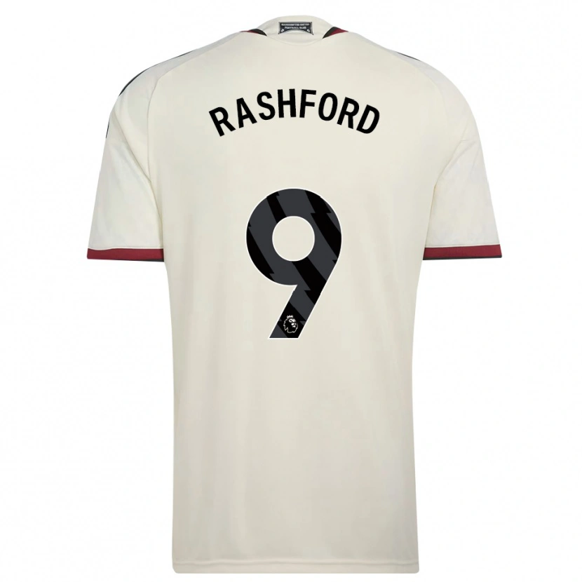 Danxen Kinder Marcus Rashford #9 Beige Schwarz Rot Ausweichtrikot Trikot 2026/27 T-Shirt