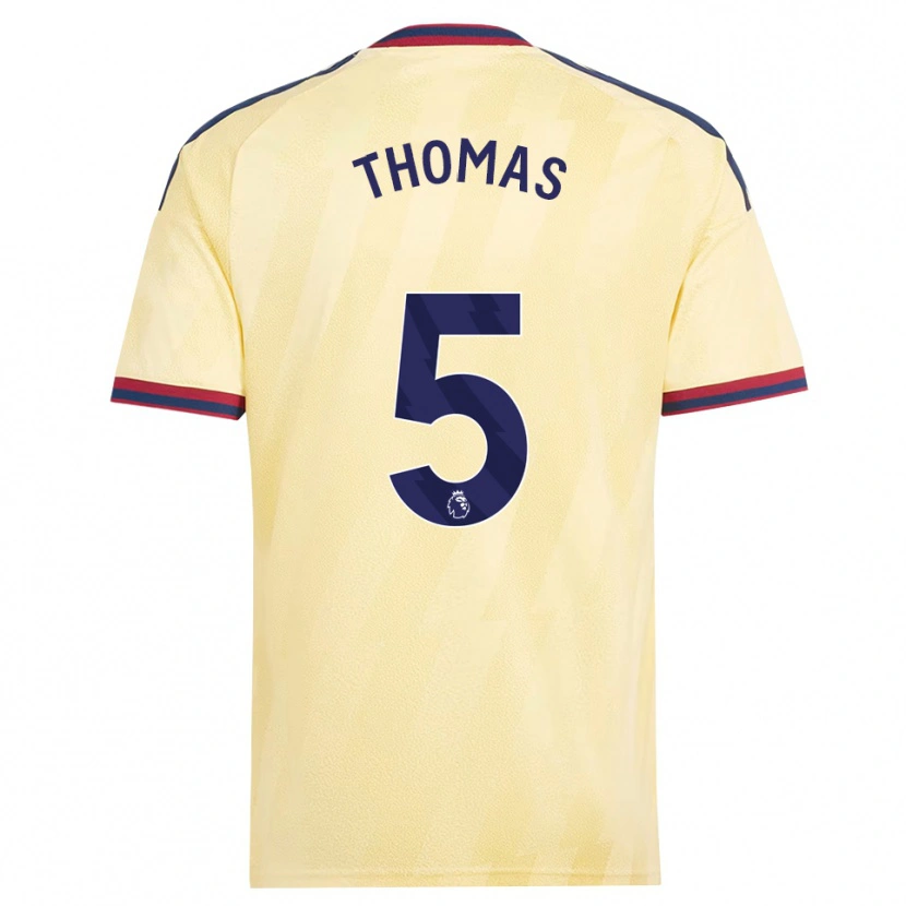 Danxen Kinder Thomas Partey #5 Hell Gelb Mitternachtsblau Ausweichtrikot Trikot 2026/27 T-Shirt