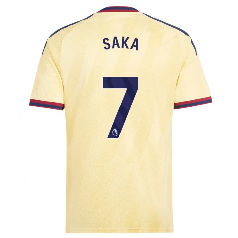 Danxen Kinder Bukayo Saka #7 Hell Gelb Mitternachtsblau Ausweichtrikot Trikot 2026/27 T-Shirt