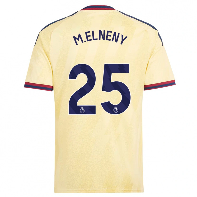 Danxen Kinder Mohamed Elneny #25 Hell Gelb Mitternachtsblau Ausweichtrikot Trikot 2026/27 T-Shirt