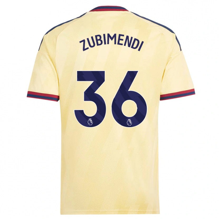 Danxen Kinder Martín Zubimendi #36 Hell Gelb Mitternachtsblau Ausweichtrikot Trikot 2026/27 T-Shirt