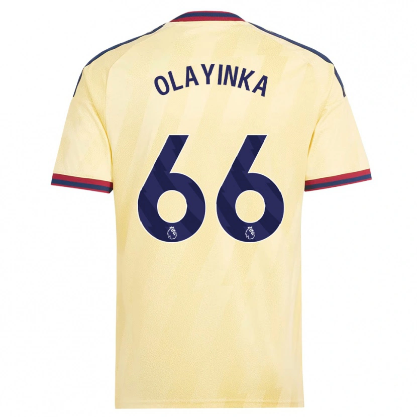 Danxen Kinder James Olayinka #66 Hell Gelb Mitternachtsblau Ausweichtrikot Trikot 2026/27 T-Shirt
