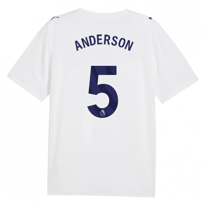 Danxen Kinder Elliot Anderson #5 Marineweiß Ausweichtrikot Trikot 2026/27 T-Shirt
