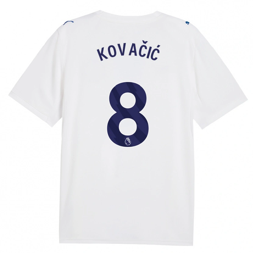 Danxen Kinder Mateo Kovacic #8 Marineweiß Ausweichtrikot Trikot 2026/27 T-Shirt