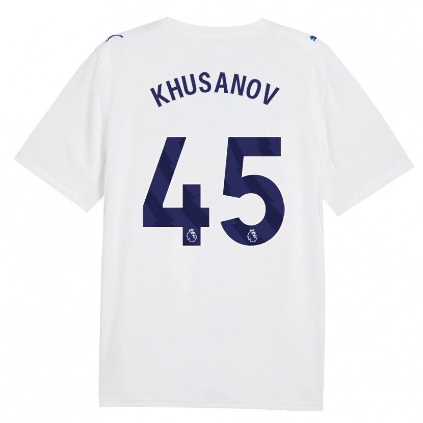 Danxen Kinder Abdukodir Khusanov #45 Marineweiß Ausweichtrikot Trikot 2026/27 T-Shirt