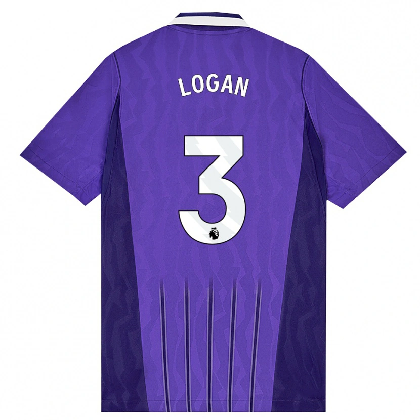 Danxen Kinder Calum Logan #3 Violett Weiß Ausweichtrikot Trikot 2026/27 T-Shirt