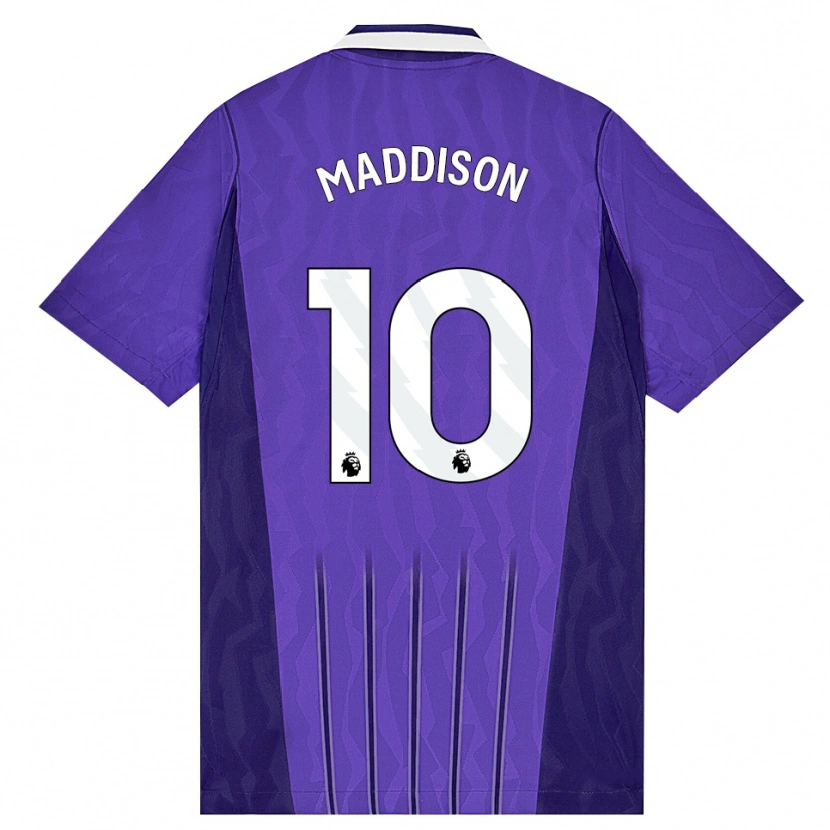 Danxen Kinder James Maddison #10 Violett Weiß Ausweichtrikot Trikot 2026/27 T-Shirt