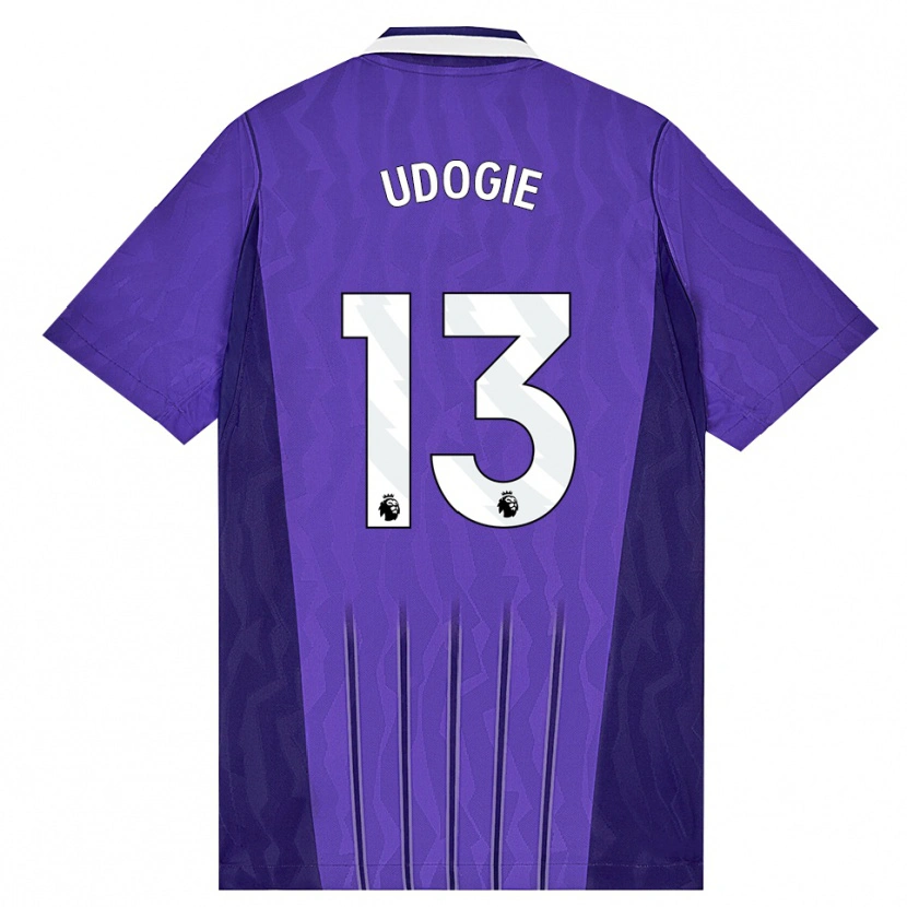 Danxen Kinder Destiny Udogie #13 Violett Weiß Ausweichtrikot Trikot 2026/27 T-Shirt