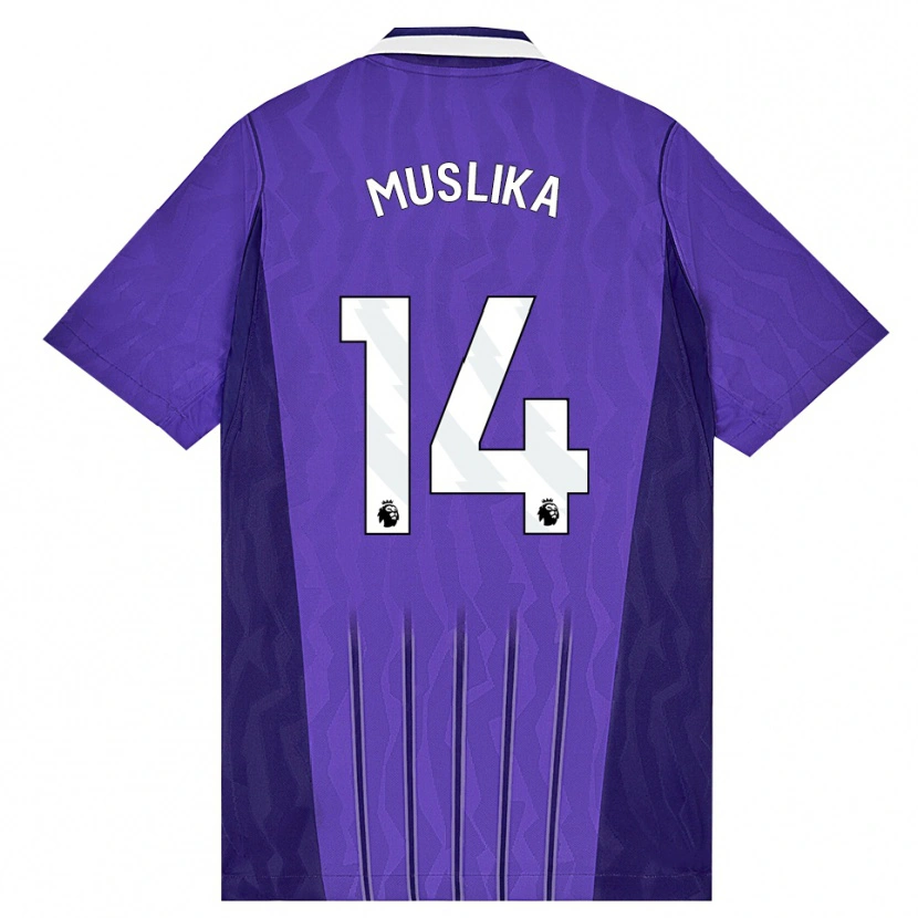 Danxen Kinder Armend Muslika #14 Violett Weiß Ausweichtrikot Trikot 2026/27 T-Shirt
