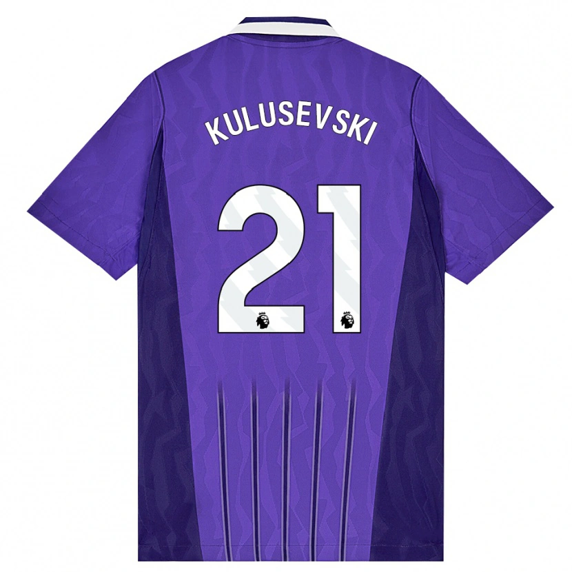 Danxen Kinder Dejan Kulusevski #21 Violett Weiß Ausweichtrikot Trikot 2026/27 T-Shirt