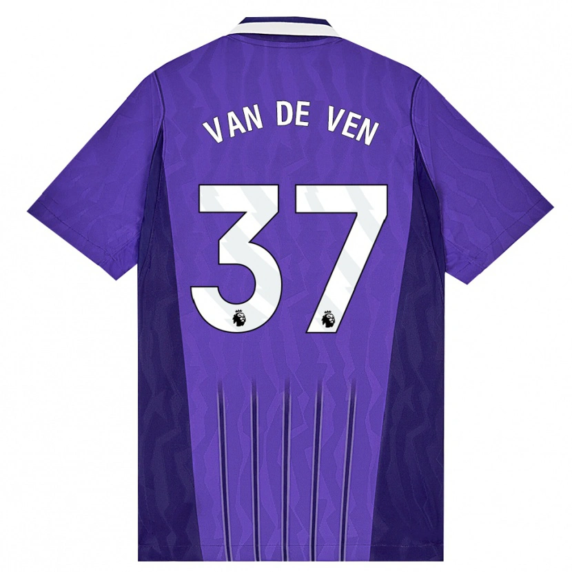 Danxen Kinder Micky Van De Ven #37 Violett Weiß Ausweichtrikot Trikot 2026/27 T-Shirt