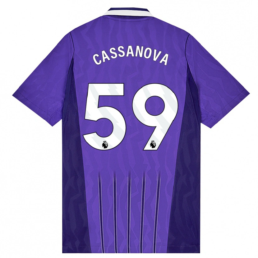 Danxen Kinder Dante Cassanova #59 Violett Weiß Ausweichtrikot Trikot 2026/27 T-Shirt