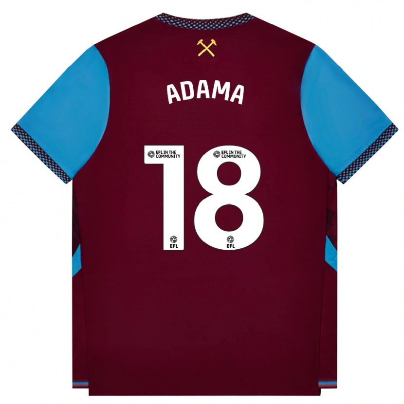 Danxen Kinder Adama Boiro #18 Burgund Kornblumenblau Heimtrikot Trikot 2026/27 T-Shirt