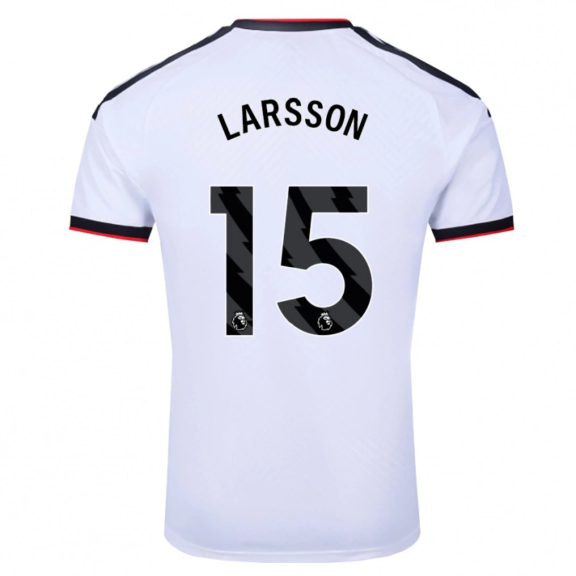 Danxen Kinder Hugo Larsson #15 Weiß Schwarz Rot Heimtrikot Trikot 2026/27 T-Shirt