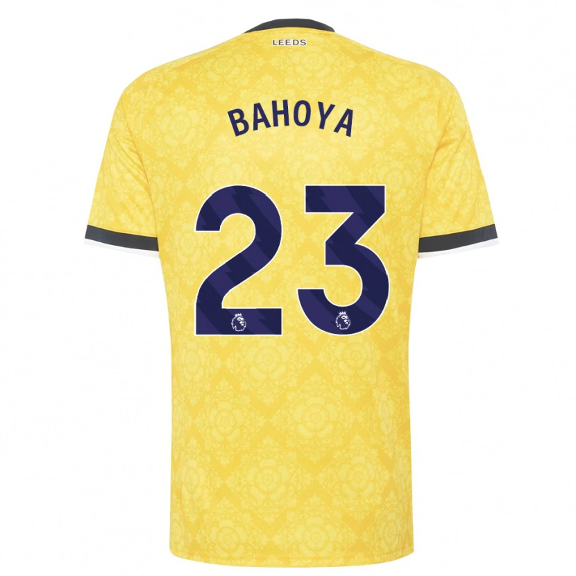 Danxen Kinder Jean-Mattéo Bahoya #23 Gelb Weiß Schwarz Auswärtstrikot Trikot 2026/27 T-Shirt