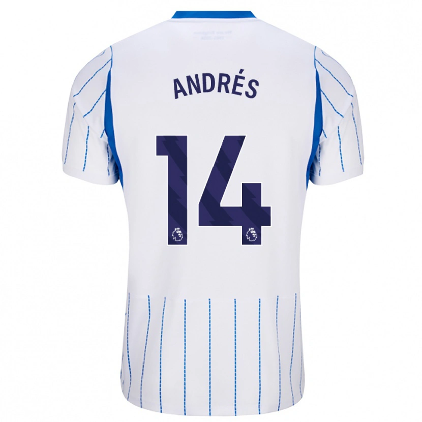 Danxen Kinder Chema Andrés #14 Himmelblau Weiß Auswärtstrikot Trikot 2026/27 T-Shirt