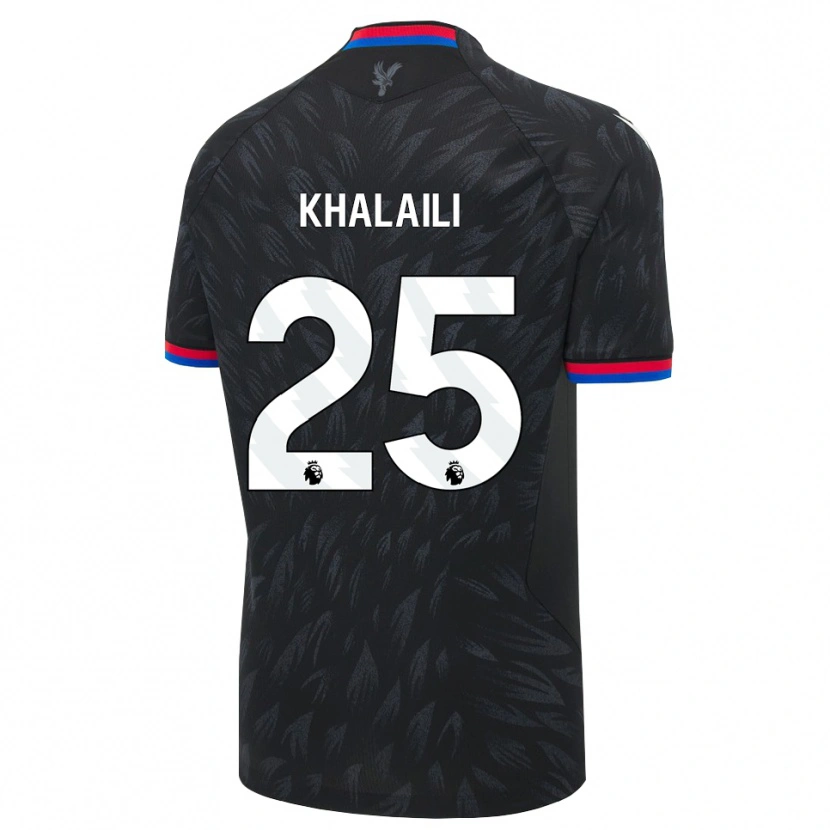 Danxen Kinder Anan Khalaili #25 Schwarz Blau Rot Auswärtstrikot Trikot 2026/27 T-Shirt