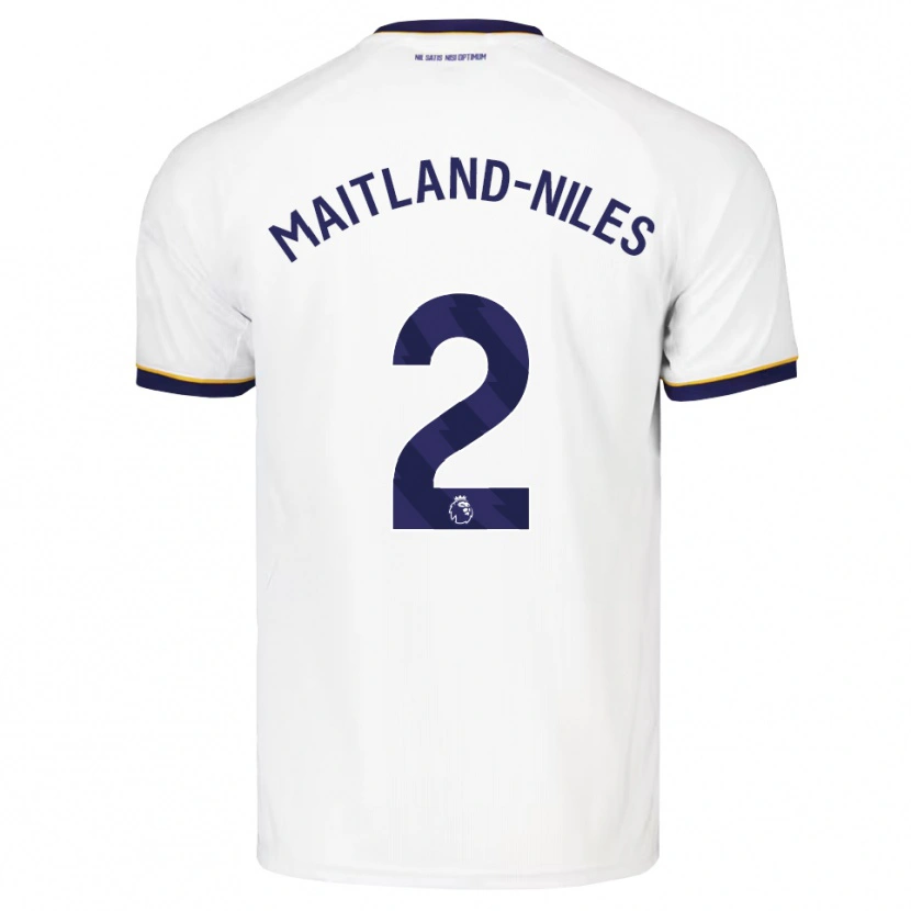 Danxen Herren Ainsley Maitland-Niles #2 Mitternachtsblau Weiß Gelb Auswärtstrikot Trikot 2026/27 T-Shirt