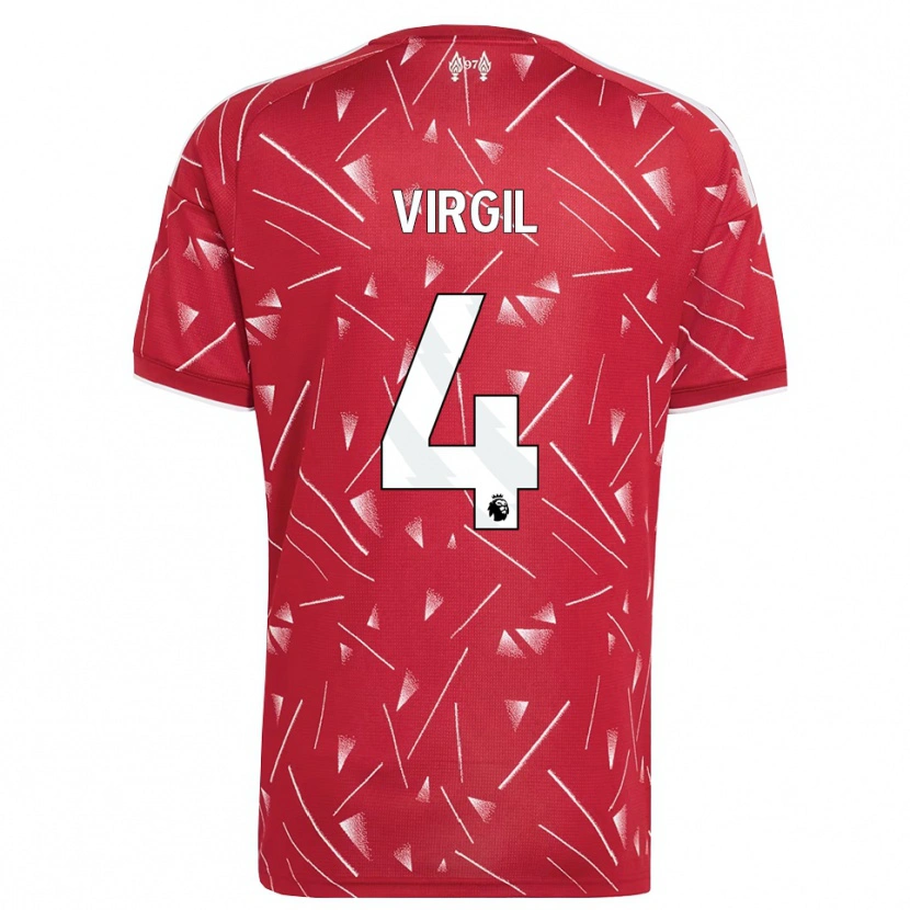 Danxen Herren Virgil Van Dijk #4 Weiß Rot Heimtrikot Trikot 2026/27 T-Shirt
