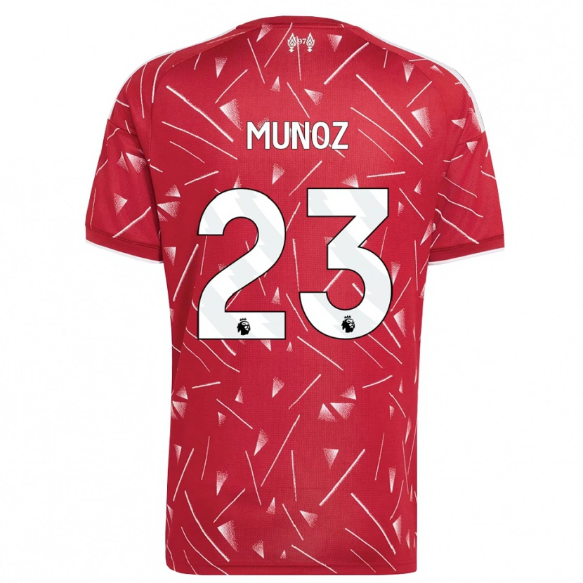 Danxen Herren Víctor Muñoz #23 Weiß Rot Heimtrikot Trikot 2026/27 T-Shirt