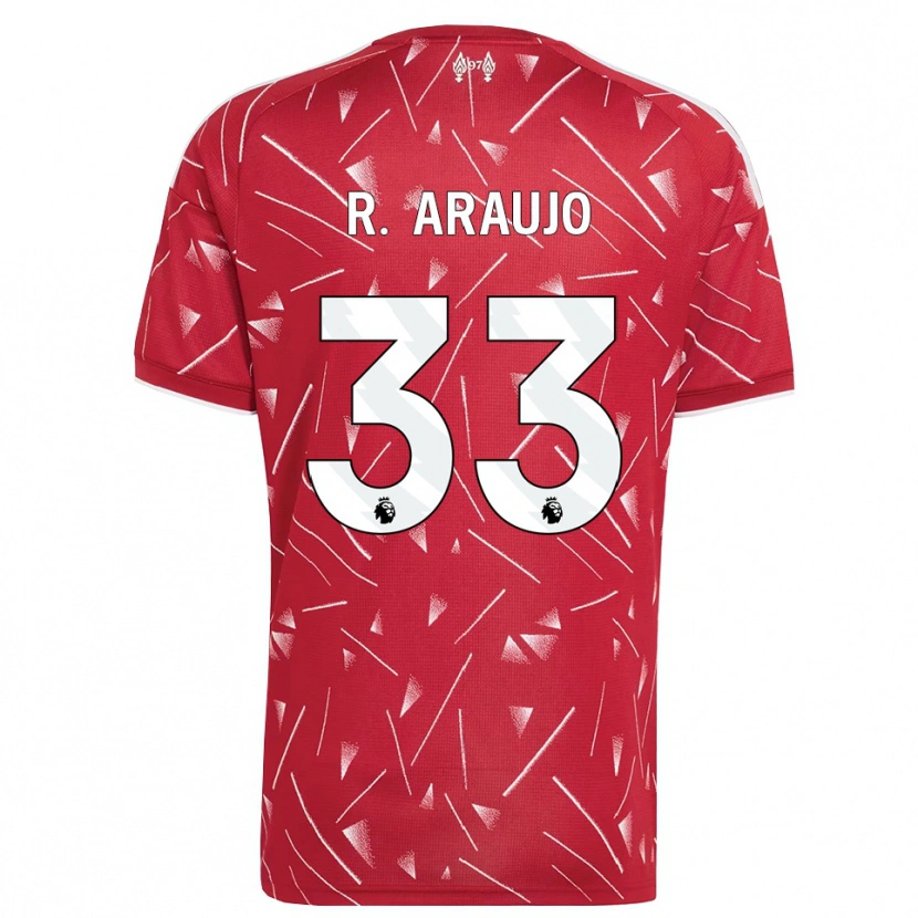 Danxen Herren Ronald Araujo #33 Weiß Rot Heimtrikot Trikot 2026/27 T-Shirt